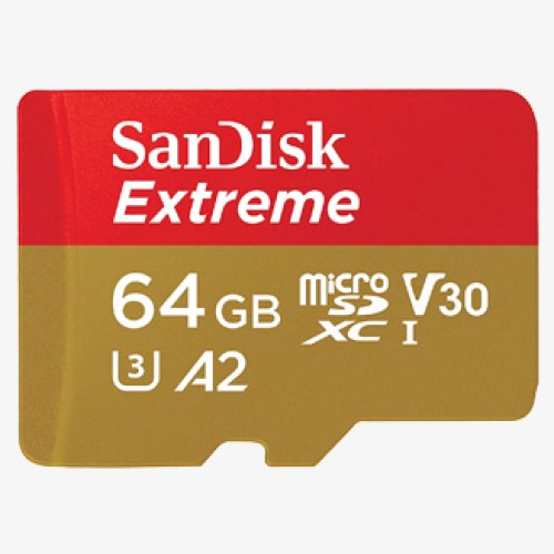 SanDisk 64GB Extreme microSD UHS-I U3 A2 160MB/s- SDSQXAH-064G-GN6MN